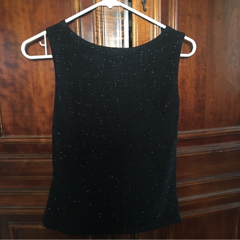 J.B.S LTD Vintage Tank top  Black sparkle Size Small